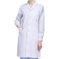 thumbnail image 3 of Lab Coat Female Costume Professional White Soft Comfortable Laboratory Coat for Long Sleeved L, 3 of 9