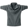 thumbnail image 1 of PEONAVET Mens Jacket Men's Solid Color Pocket Zipper Cardigan Long Sleeved Stand Up Collar Wool Jacket, 1 of 8