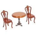thumbnail image 3 of Ensemble Table et Chaises de Maison de Poupée, Accessoires de Meubles Miniatures et Exquis pour Collection, 3 of 8