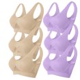 thumbnail image 1 of Timegard 6pc Sports Bras for Women Plus Size High Support Wireless Breathable Mesh Workout Running Bras, 1 of 2