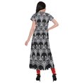 thumbnail image 3 of Moomaya Robe Tunique à Fente avant pour Femmes, Manches Courtes, Kurti Imprimée, Tenue d'Été, 3 of 5