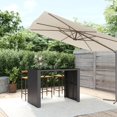 thumbnail image 1 of vidaXL Bar Table with Glass Top Black 145x80x110 cm Poly Rattan, 1 of 4