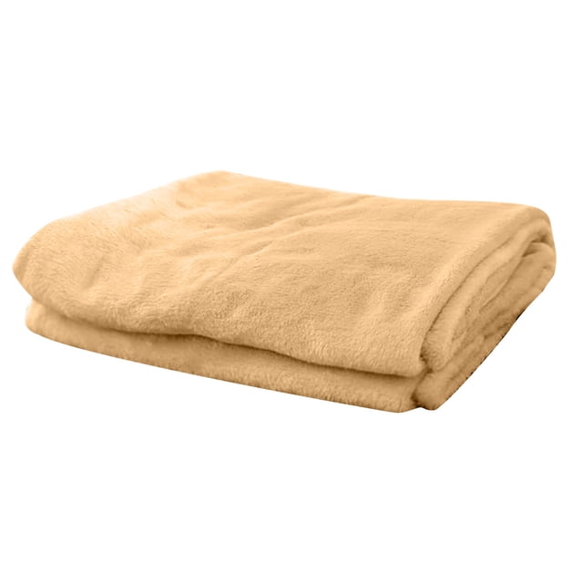 Aqestyerly Warm Fleece Blanket Throw, measuring 100x140cm, made of super soft flannel material in a beige color. This micro plush fleece blanket is designed for warmth and comfort, ideal for winter naps, bed, or couch use. It is machine washable and easy to maintain.