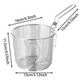 thumbnail image 3 of SXcggal Passoire à Pâtes en Maille en Acier Inoxydable avec Poignée Sans Odeur et Passoire à Raviolis Fil de Friteuse pour Cuisson et Égoutter avec Oreilles Suspendues Tailles Multiples Vaisselle Saine, 3 of 6