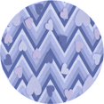 thumbnail image 1 of Ahgly Company Tapis Rond Lavable en Machine Intérieur Transitionnel Bleu Ange, 5 Pieds Rond, 1 of 7