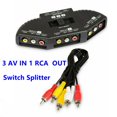 thumbnail image 1 of CHUANK Répartiteur RCA Boîte de Commande AV Convertisseur de Prises de Qualité Supérieure 3 Voies et Cordon RCA Sélecteur Audio Vidéo AV, 1 of 6