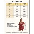thumbnail image 3 of Women‘s Summer Off Shoulder Dress Pleated Flowy Neck Belt Printed Dress, 3 of 3