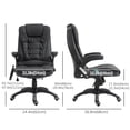 thumbnail image 3 of HOMCOM Executive Office Chair w/ Massage and Heat, Computer Chair, Black, 3 of 10