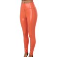 thumbnail image 1 of Birdeem Pantalon pour Femme en Cuir Pc Mat Uni à Entrejambe Ouvert, Coupe Ajustée, Évasé, Leggings Longs, 1 of 1