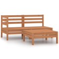 thumbnail image 1 of vidaXL 3 Piece Garden Lounge Set Solid Pinewood Honey Brown, 1 of 1