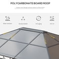 thumbnail image 4 of Outsunny Pavillon à Toit Rigide 13 Pieds x 10 Pieds, Auvent de Gazebo, Pavillon de Patio Extérieur, Gris Foncé, 4 of 10