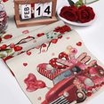 thumbnail image 5 of Saint-Valentin Mariage Rouge Drapeau de Table de la Saint-Valentin Déco Maison Nappe Imperméable Napperons de Fête de Mariage, 5 of 5