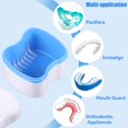 thumbnail image 3 of Maytalsory 2pack/lot Denture Retainer Case Wide Application Easy To Carry Gentle Cleansing Orthodontic Case blue, 3 of 6