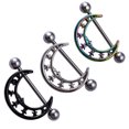 thumbnail image 1 of Nipple Ring Half Circle 3PCS Moon Nipple Piercing Ring Body Piercing Jewelry, 1 of 10