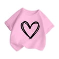 thumbnail image 2 of Vêtements pour Filles T-Shirt à Col Rond Imprimé à Manches Courtes pour Filles Vêtements d'Été pour Filles Hauts pour Filles 9-10 Ans Mode pour Filles, 2 of 4