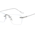 thumbnail image 3 of Milaget Fashionable Rimless Eyeglasses Anti Eyestrain Transparent Glasses Flat Screens, 3 of 4