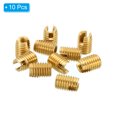 thumbnail image 3 of Unique Bargains Brass Threaded Repair Insert Nut, 10 Pcs M10x1.5 to M6x1 Thread Sleeve Reducing Nut Screw Reducer 14mm, 3 of 7