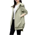 thumbnail image 2 of RXIRUCGD Manteau Long Décontracté Mode pour Femmes, Vert, Taille : S, 2 of 6