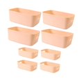 thumbnail image 1 of 8 Pieces Vanity Holder Table Organizers Desk Multipurpose Lightweight Desktop apricot, 1 of 9