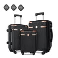 thumbnail image 1 of Ensemble de 3 Valises IMHome avec Traceur GPS (Noir) / Léger et Résistant en Polycarbonate ABS / 4 Roues Doubles Multidirectionnelles à 360° / Cadenas Homologué TSA / 3 Balises GPS Intelligentes / Poignée Télescopique en Fer, 1 of 10