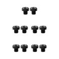 thumbnail image 2 of maskred 2 Pcs M10x1.25 Rétroviseurs Filetage Vis Boulons Bouchon Trou Noir Positif 10mm 5Set, 2 of 6