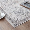 thumbnail image 2 of RUGKING Traditional Area Rug 5x7 Gray Multi Flodable Floral Print Distressed Non Slip Indoor Rug for Living Room Bathroom Kitchen Bedroom, 2 of 6
