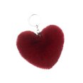 thumbnail image 1 of Heart Shape Hair Pendant Handbag Decor Keychain Key Buckle Ring Shoulder Bag Hanging Ornaments, 1 of 4