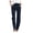 Navy, variant on LLYwey on Sale Womens Pants Trendy Ladies Casual Slim High Elastic Waist Color Sports and Linen Pants New Full Length Pants Trousers Regular Fitted Navy XL