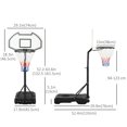 thumbnail image 3 of HomCom Poolside Hoop Stand with Wheels, 3 of 10