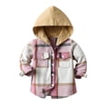 thumbnail image 1 of WEIYLL Hauts pour Garçons Tendance Enfants Manches Longues Col à Revers Chemise Imprimée à Carreaux Manteaux Roses pour 3-4 Ans, 1 of 4
