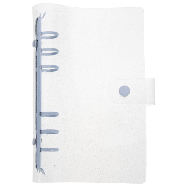 Binder Cover Bouton-Pression Classeur Transparent Couverture de Carnet Rechargeable