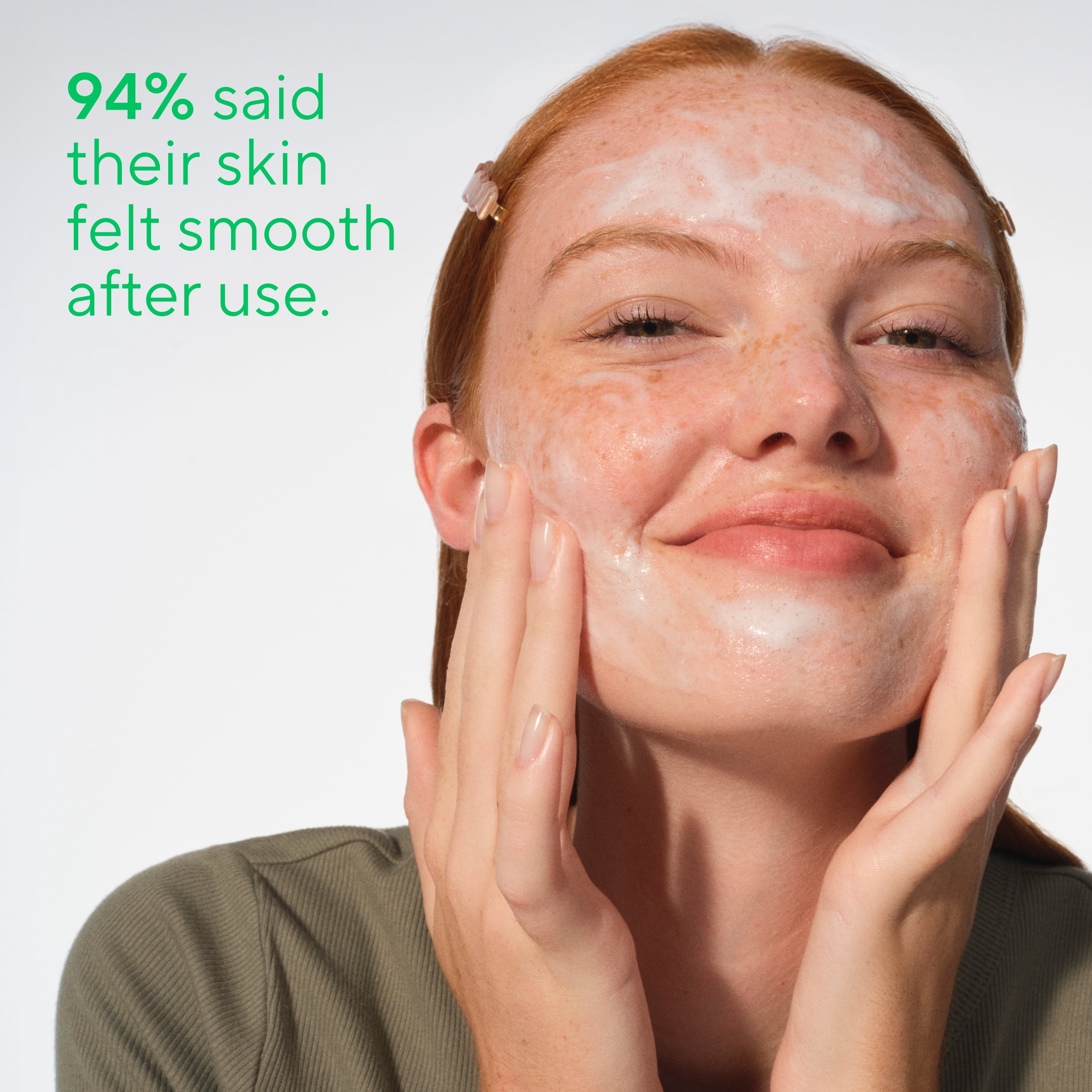 Nettoyant doux pour le visage Native pour peau sensible, sans parfum, sans sulfate, avec vitamine B3 et aloès, testé dermatologiquement, 370 mL
