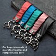 thumbnail image 4 of Automobile Key Chain Portable Universal Men Women Keychain Leather Automotive Portable Anti-rust Detachable Reusable Washable Solid Color Anti-lost Keychain Blue, 4 of 9