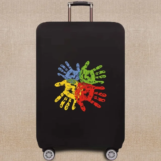 Luggage Protector Covers Travel Accessories Suitcase Cover Hand Pattern Series Elastic Luggage Cover Apply 18-32 Inch 8Hand010 M