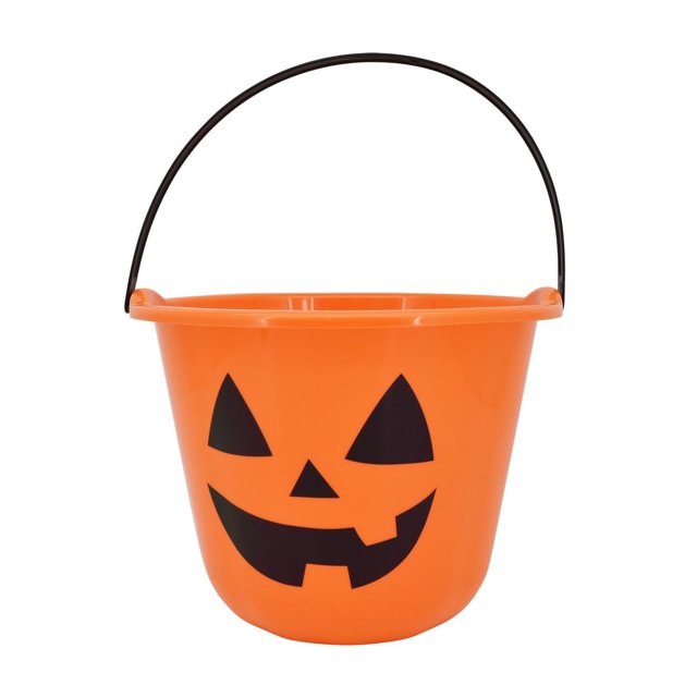 Seau de friandises orange d'Halloween