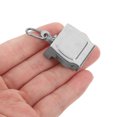thumbnail image 3 of Raindrops 6 Pcs Curtain Rod Fitting Stainless Steel Finial for Track Silver Color, 3 of 8