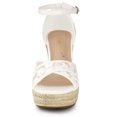 thumbnail image 2 of BLISSFUL STEP Sandales Compensées Espadrilles à Talon Compensé pour Femmes, 2 of 6