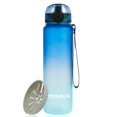 thumbnail image 1 of 32 oz Plastic Water Bottle with Time Marker and Wide Mouth Lid  Orange, 1 of 9