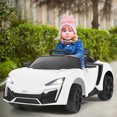 thumbnail image 3 of Costway 12V Kids Ride On Car 2.4G RC Electric Vehicle w/ Lights MP3 Openable Doors White, 3 of 10