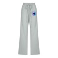 thumbnail image 4 of Birdeem Mode Femmes Décontracté Imprimé Élastique Pantalon Ample Droit Jambe Grand Pantalon Pantalon, 4 of 6