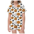 thumbnail image 5 of WEAIXIMIUNG Children's Leisure Printed Button Collar Short Sleeved Top Shorts Pajama Set 6-7 Years, 5 of 5