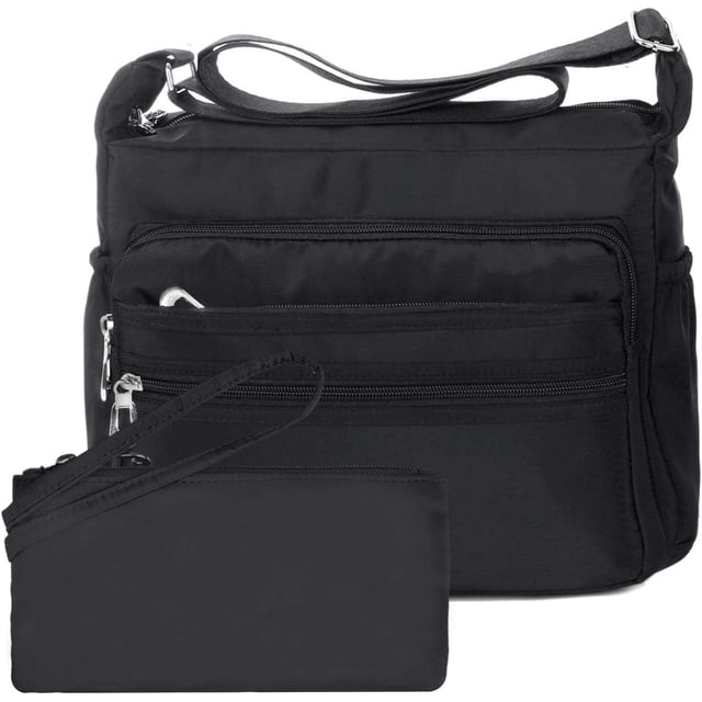 Sac Compact à Bandoulière, Sac Cartable Parfait pour Femme, Sac Fourre-Tout Léger en Nylon pour Femmes
