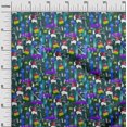 thumbnail image 3 of oneOone Polyester Spandex Teal Green Fabric Abstracts Craft Projects Decor Fabric Printed By The Yard 56 Inch Wide, 3 of 5