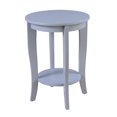 thumbnail image 2 of Convenience Concepts American Heritage Round End Table in Gray Wood Finish, 2 of 4