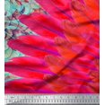 thumbnail image 3 of Soimoi Moss Georgette Fabric Floral & Feather Panel Print Fabric by Yard 42 Inch Wide, 3 of 3