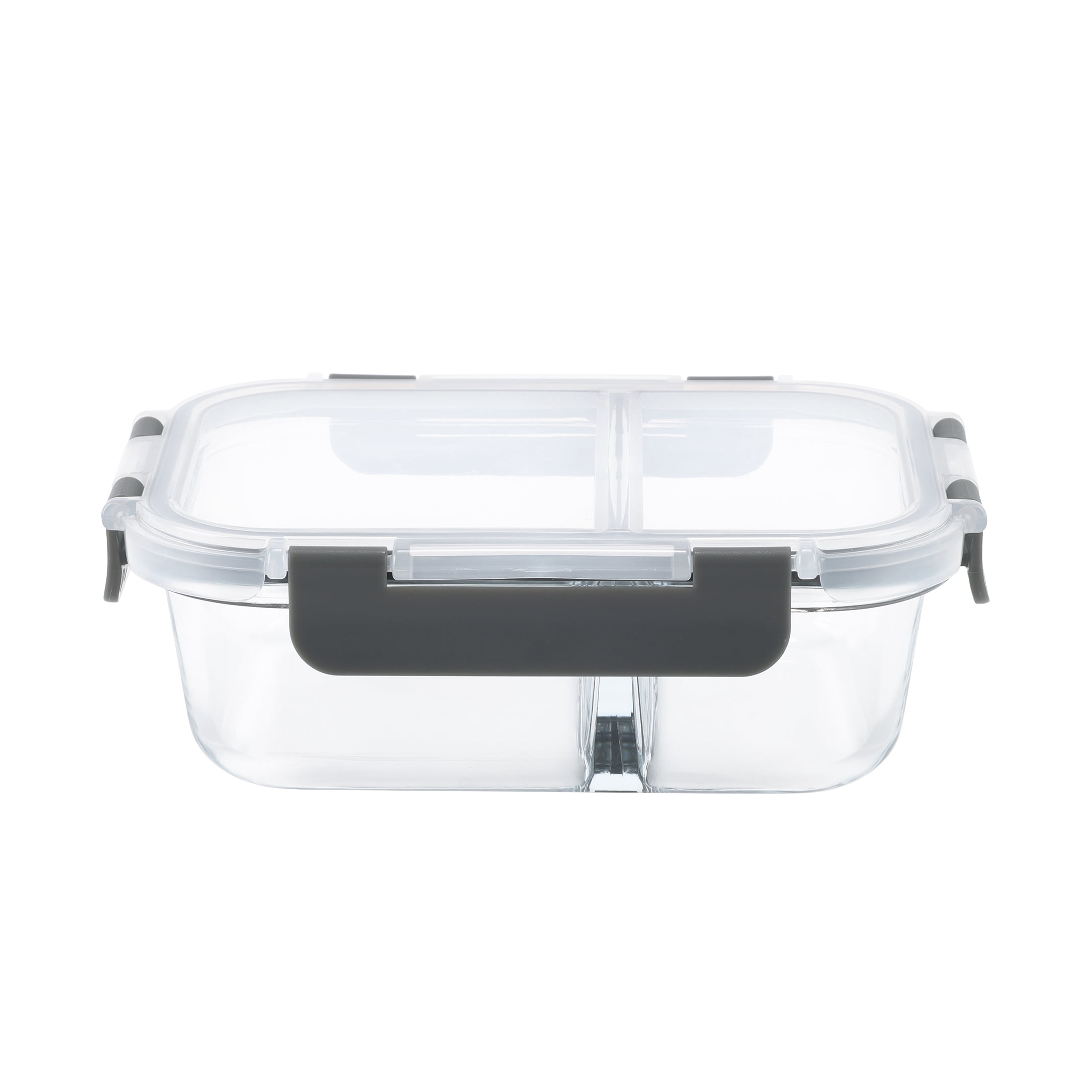 Mainstays Rectangle Glass Food Storage Container with Divider 590ML