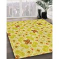 thumbnail image 3 of Ahgly Company Machine Washable Indoor Rectangle Transitional Yellow Area Rugs, 5' x 7', 3 of 7