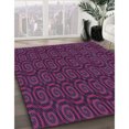 thumbnail image 3 of Ahgly Company Tapis d'Intérieur Lavables en Machine, Carrés de Transition, Rouge Violet Moyen, Rose, 5' Carré, 3 of 7