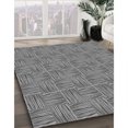 thumbnail image 3 of Ahgly Company Tapis d'Intérieur Rond Lavable en Machine Gris Transitionnel, 5 Pieds Rond, 3 of 7