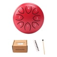 thumbnail image 2 of Red Outdoor Rain Drums 4.5 8 Tone C Key Steel Tongue Drums Outdoor Musical Instruments Create A In Your Garden, 2 of 2